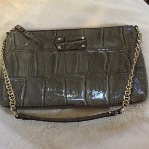 Kate Spade Croc leather Shoulder Bag/clutch